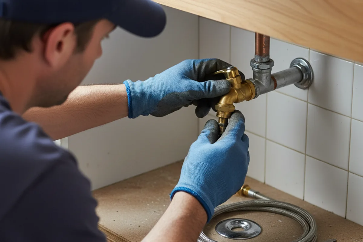 Shutoff valve and fitting work during Faucet and Fixture Repair in Washingtonville